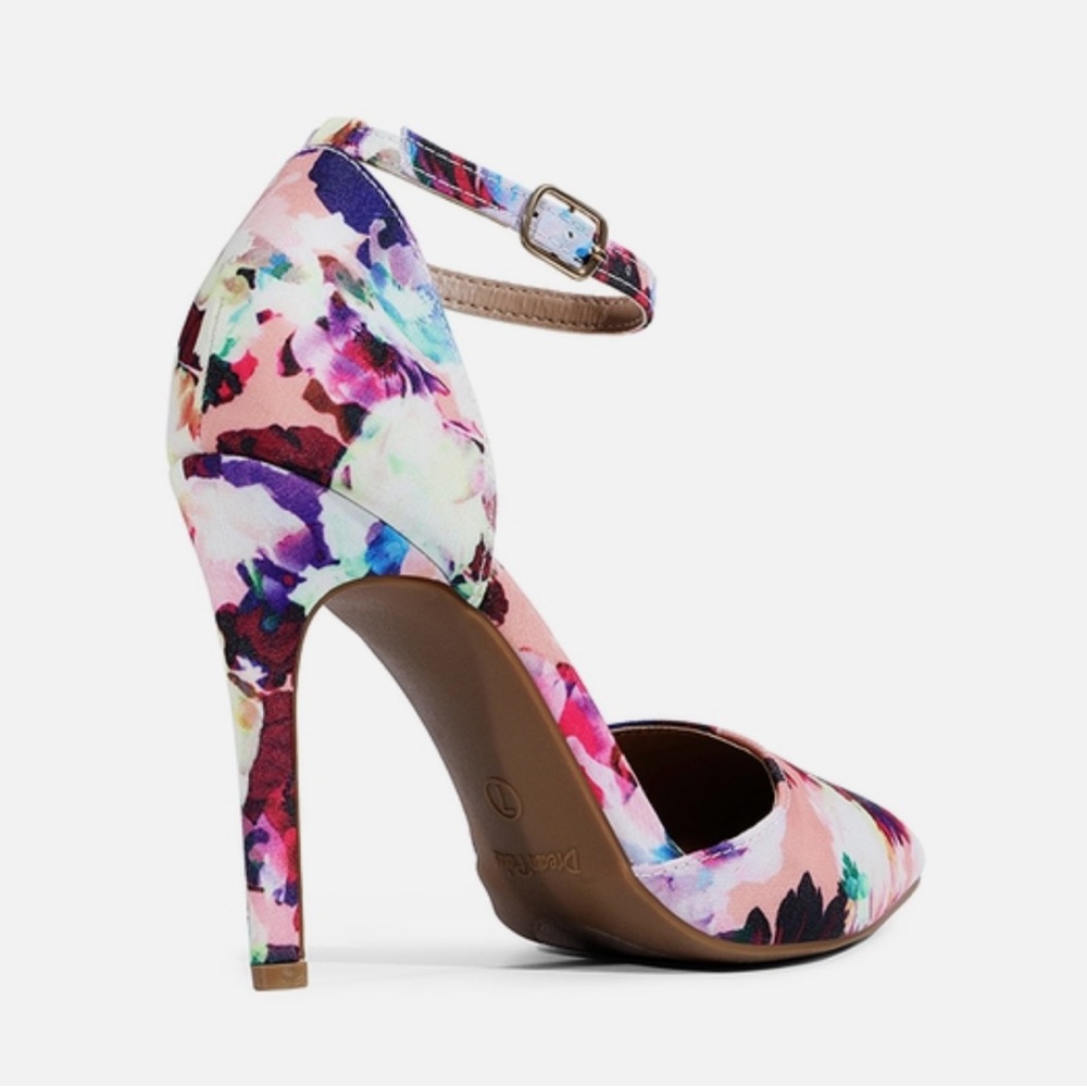 ๐ DREAM PAIRS Floral Ankle Stiletto Heels - Picture 14 of 15